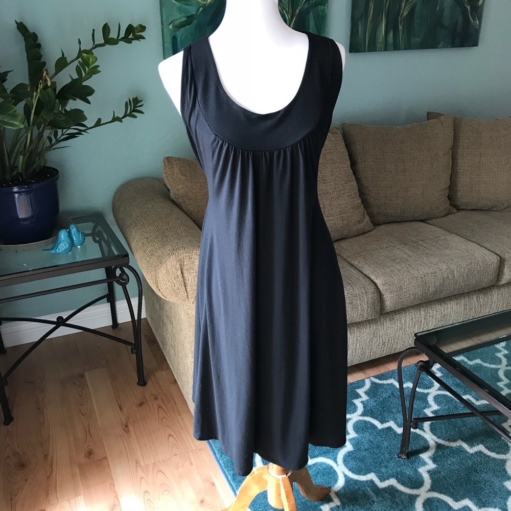 Maternity black stretchy dress from Old Navy